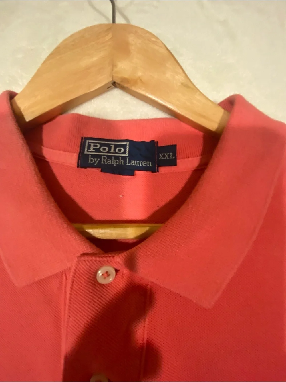 Ralph Lauren Coral Polo Shirt with Blue Pony